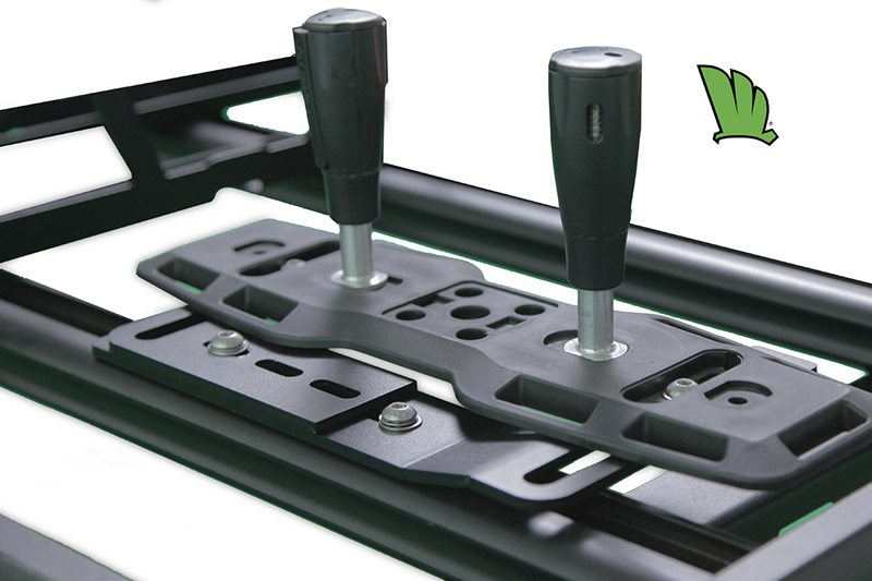 Wedgetail roof rack with our easy fit bolt on brackets for top mounting of the Treds or Maxtrax recovery tracks.